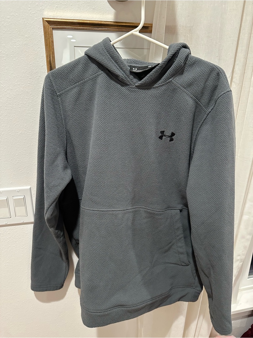 Under Armour Gray Textured Pullover Hoodie